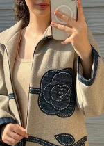 کت گلدوزی آستردار